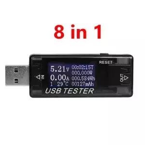 8 in1 QC2.0 3.0 430v 전력 USB 용량 전압 테스터 전류 측정기 모니터 전압계 전류계