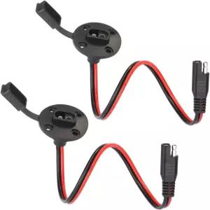 SAE 전원 소켓 측벽 포트 커넥터 연장 16AWG 케이블 태양광 발전기 배터리 충전기용 2핀 고속 연결 플러그
