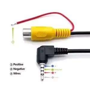 후방 카메라 연결 케이블 RCA 암2.5mm 변환 어댑터 자동차 GPS 내비게이션