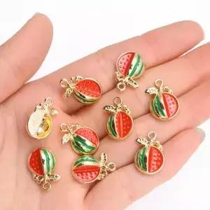 10Pcs 귀걸이 펜 던 트에 대 한 사랑 합금에 나 멜 수 밭 매력 팔찌 제 여름 보석 세트 만들기