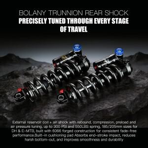 볼라니 MTB 트러니언 리어 쇼크 185/205mm 코일 에어 서스펜션 550lbs 스프링 300PSI DH 다운힐 자전거 리