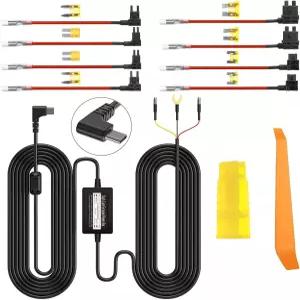 대시 카메라용 위코위 하드와이어 키트 타입C 앵글 커넥터가 있는 대시캠 12V24V 5V 스텝다운 컨버터