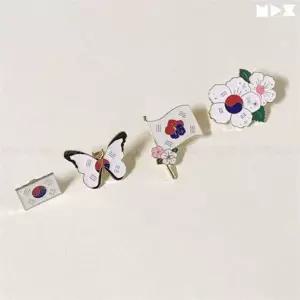 태극기 뱃지 무궁화 뱃지 금속 나비 삼일절 기념품 무궁화브로치