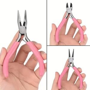 1PCS 다기능 쥬얼리 DIY 수제 펜치 세트, 라운드 노즈 포인트 오블리크 미니 (공예용)