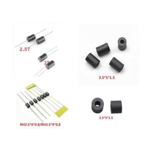 100PCS 페라이트 간섭 방지 3.5x3x1.5/3.5*5*1.5 RH3.5*9*0.8 9/6MM 2.5T 3T 6홀 중공 자기 비드 인덕터