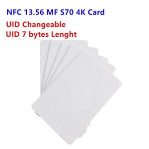 1PCS NFC 13.56Mhz MF S70 UID 0 블록 7 바이트 재작성 변경 가능 4K RFID 카드 쓰기  매직 복사 복제