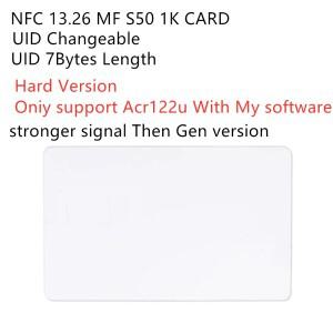 MF S50 NFC 13.56Mhz UID 0 블록 7 바이트 재작성 변경 가능 RFID 카드 쓰기  매직 복사 클론 Acr122u 용