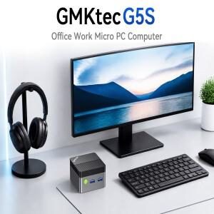 GMKtec G5S 인텔 N5095 미니 소형 PC 8GB LPDDR4 M.2 SATA SSD 윈도우 11 WiFi 6 블루투스 5.2 USB 3.2 홈