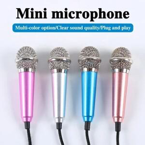 1-4Pcs 미니 소형 휴대용 스테레오 스튜디오 마이크 KTV 노래방 스마트 폰 노트북 PC 데스크탑 핸드 헬드