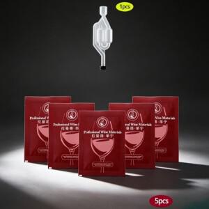 5개의 탄닌과 1개의 에어락이 포함된 와인 양조 가정알코올  발효용 씰 맥주 발효기 버킷 선물세트
