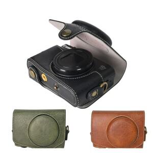 캐논 파워샷 SX740HS 보호 커버용 PU 가죽 카메라 가방 케이스