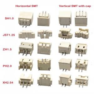100pcs JST1.25 SH1.0 XH2.54 스트레이트 DIP 직각 수직 SMT 수평 PCB 남성 웨이퍼 커넥터