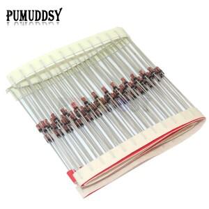 100PCS 1/2W 제너 다이오드 DO-35 BZX55C3V3 4V7 5V1 6V2 7V5 10V 3.3/4.7/5.1/6.8/7.5/8.2/9.1V