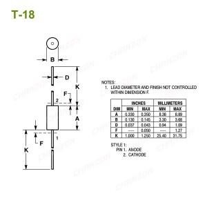 파워 제너 다이오드 T-18 CASE17-02 축 5.1V 6.8V 12V 팩 당 20 개, 5W, 1N533B,