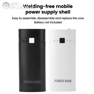 18650 보조배터리 박스 DIY 키트, 5V C타입 USB 인터페이스, 무납땜 모바일 전원 역방향 연결 방지, 2 섹