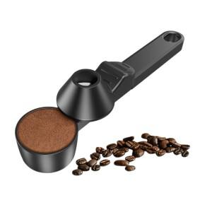 2in 1 커피 계량 스쿱(깔때기 포함) 이중 목적 파우더/콩 스푼 휴대용 핸드헬드 도징