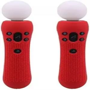 OCity 미끄럼 방지 실리콘 커버 고무 보호 스킨 케이스 플레이스테이션 PS4 VR 무브 모션 컨트롤러용 쌍