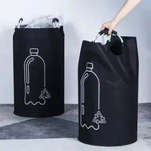 특대형 가방 세탁물 바구니 부직포 알루미늄 손잡이 접이식 방수 주방 쓰레기 정리함