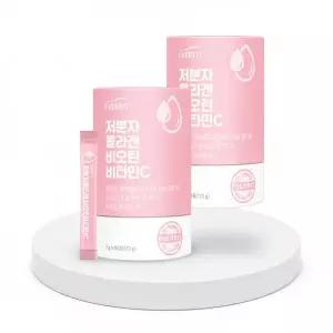 내츄럴플러스 에버핏 저분자 콜라겐 비오틴 비타민C 60포 2통 (4개월분)