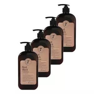 푸드어홀릭 모발보습 리얼 블랙7 컨디셔너 500ml 4개 샬롱 퍼퓸 손상모 청소년 린스
