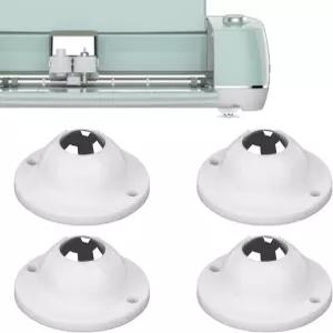 Cricut 메이커/Explore Air용 미니 캐스터 휠 4개 자가 접착식 롤러 볼 트랜스퍼 베어링 360 회전 가능한
