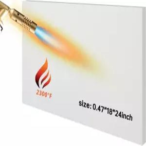 Maasechs 세라믹 섬유 단열 보드 0.47 x 18 24인치 2300f 화이트 나무 난로 벽난로 보일러 용광로 가마