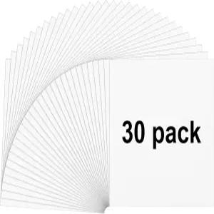 투조 30장 시트 가마 선반용 종이 - 5 x 5인치 유리 융합용 매끄러운 표면 DIY 공예용