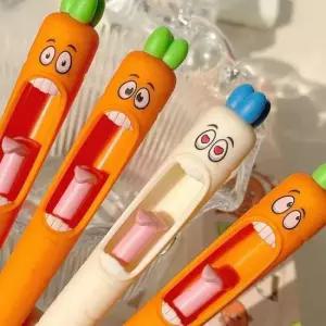 캐릭터펜 당근펜 필기펜 캐릭터펜 4p