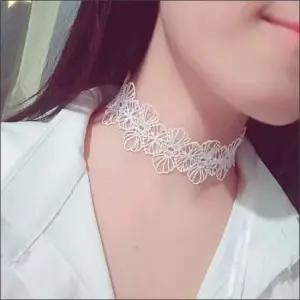 오너클랜 레이스초커 악세사리 레이어드 여자 데일리목걸이 목걸이 플라워 초커 목줄 비즈목걸이