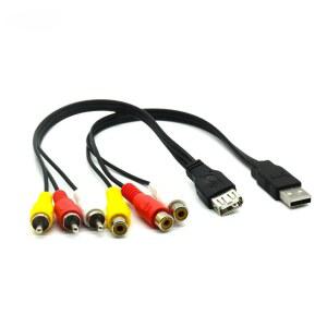 HDMI케이블 1PCS USB 남성 콘센트 3 RCA TV AV 케이블 비디오 어댑터 변환기 와이어 여성 HDTV 텔레비전 오디오