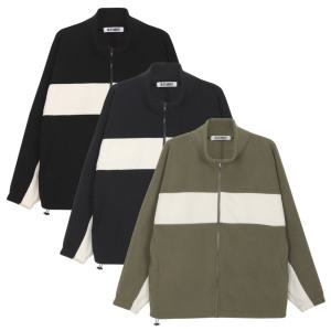 모로엠 남성 후리스 국내생산 컬러블록 스트링 점퍼 5C-JUW-Q060