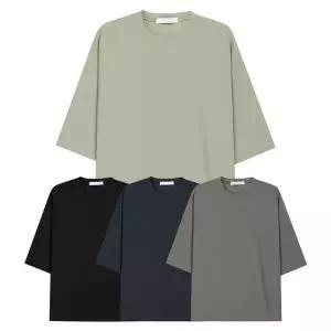 [모로엠]남성 데일리 루즈핏 반소매 티셔츠 5C TSA Q088_P433669304
