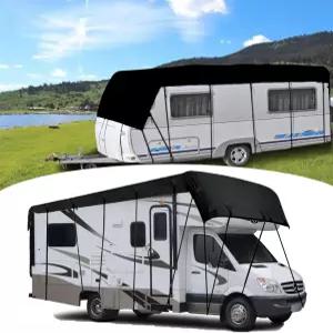 Eysbiy RV 지붕 커버 21피트 방수 210D 옥스퍼드 소재 캠핑 트레일러용 6.5M x 3M 크기에 맞으며 자외선 및