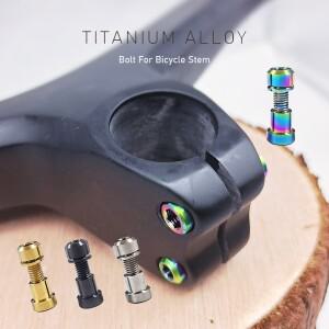 KRSEC 티타늄 합금 TC4 스템 볼트 M5x18mm 자전거 핸들 바 나사 (와셔 포함) MTB 도로 라이저