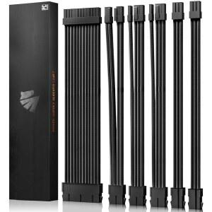 ASIAHORSE 16AWG PSU 케이블 연장 전원 코드 맞춤형 공급 모드 슬리브 케이블 케이블용 ATX / EPS 8핀 PCI-E 6핀