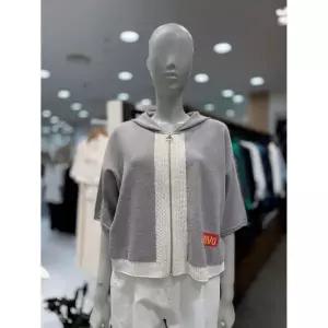 일부수량 베네통 백 레터링 니트 후드 가디건 BAKCA6531 2798448