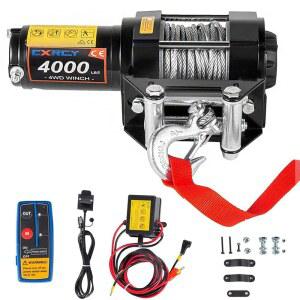 CXRCY 12V 4000파운드 전기 윈치 키트 직경 3/16