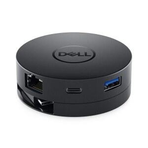 DELL DA300 USB-C 모바일 어댑터 베이스 및 도킹 스테이션 블랙