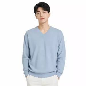 [리미드][리미드] 남성 봄가을 브이넥 여유핏 캐주얼 니트 VC-KN-Q004