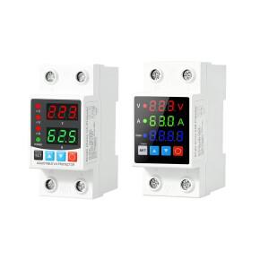 40A 63A 220V DIN 레일 듀얼 디스플레이 조정 가능 과전압 및 보호 장치 계전기