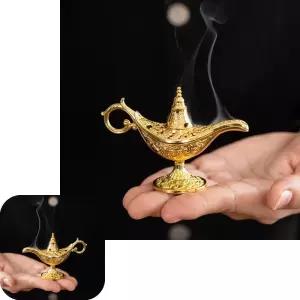 알라딘램프 엔틱 미니향로 인테리어 소품 DD-13441