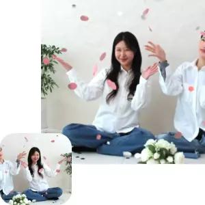 웨딩촬영소품 컨페티 꽃가루 로즈골드 10g