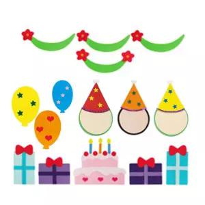 환경꾸미기세트 생일파티 꼬깔모자 환경판 펠트소품