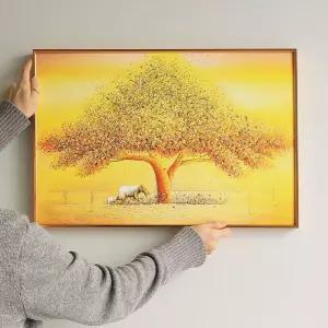 빛나는 황금 보석액자 이사선물 돈들어오는 풍수 그림