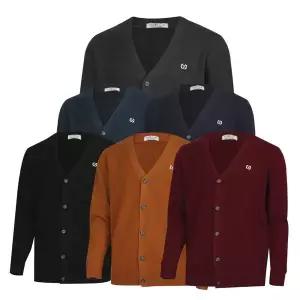 [파파브로] 남성 울블렌드 봄가을 와펜 니트 가디건 DO-CA-VIP