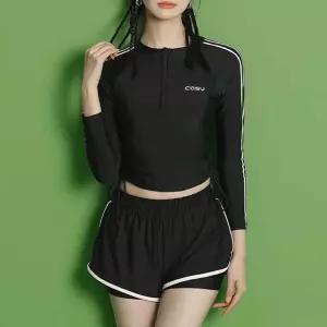 휴양지 바캉스 수영복 긴팔 래쉬가드 상하 세트 코디