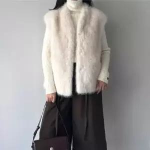 [릴룸]페이크퍼 고퀄 롱헤어퍼 조끼