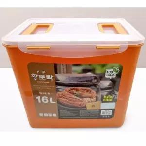 용기 밀폐 항아리 김치통 진공항아리 진공 16리터 황토락 반찬통 김장