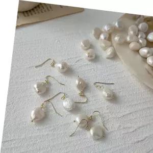 진주 천연 심플 써지컬 담수진주 핸즈메이즈 귀걸이