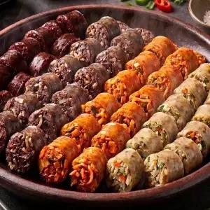 순대트럭식 4가지 가마솥 모듬순대(찰+고기+김치+두부) X 2팩